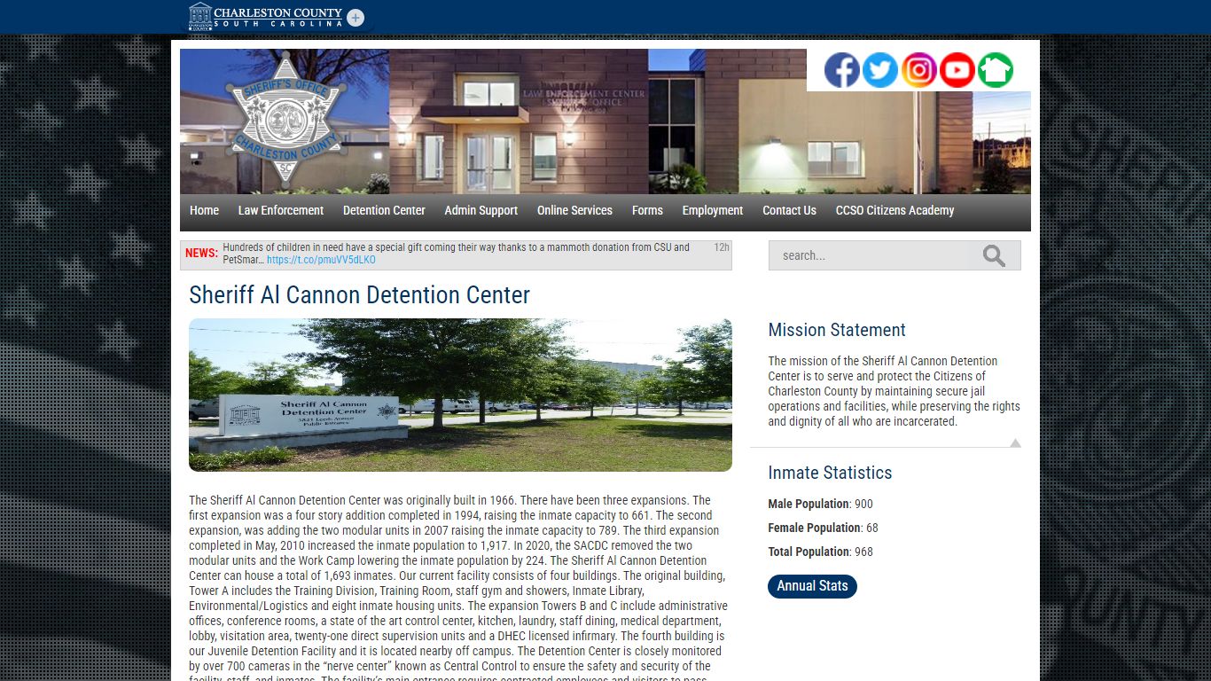 Sheriff Al Cannon Detention Center | Charleston County, SC